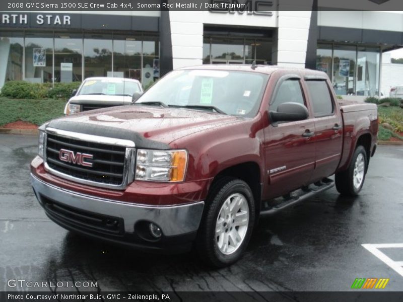 Sonoma Red Metallic / Dark Titanium 2008 GMC Sierra 1500 SLE Crew Cab 4x4