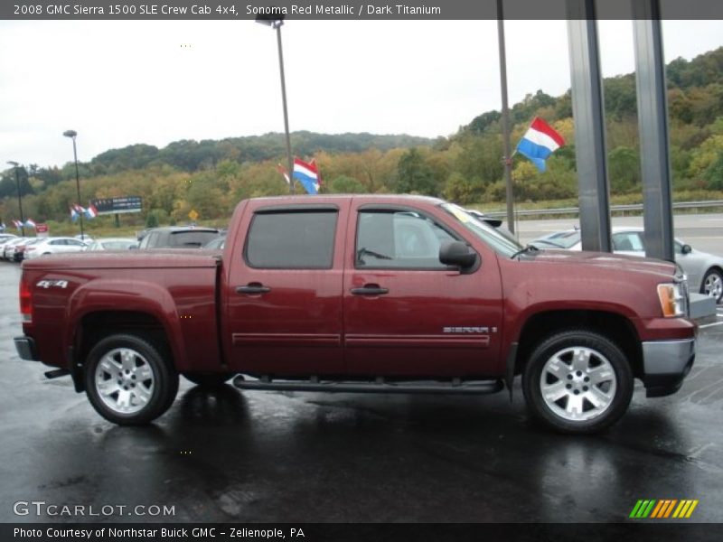 Sonoma Red Metallic / Dark Titanium 2008 GMC Sierra 1500 SLE Crew Cab 4x4