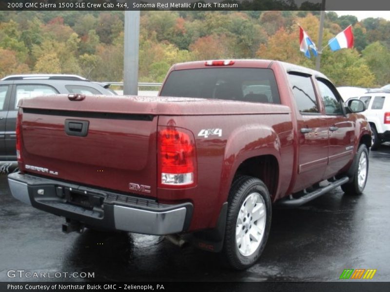 Sonoma Red Metallic / Dark Titanium 2008 GMC Sierra 1500 SLE Crew Cab 4x4