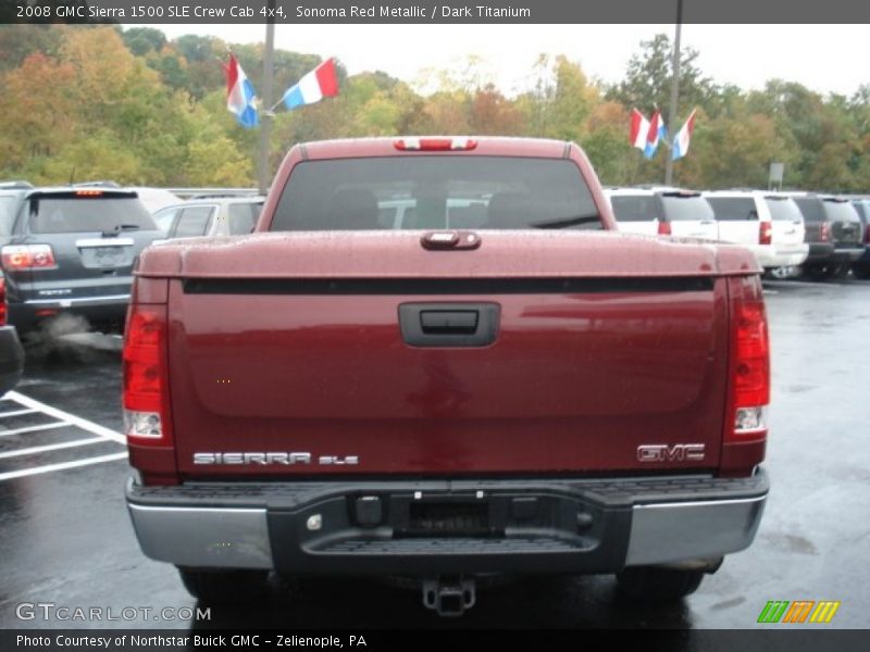 Sonoma Red Metallic / Dark Titanium 2008 GMC Sierra 1500 SLE Crew Cab 4x4