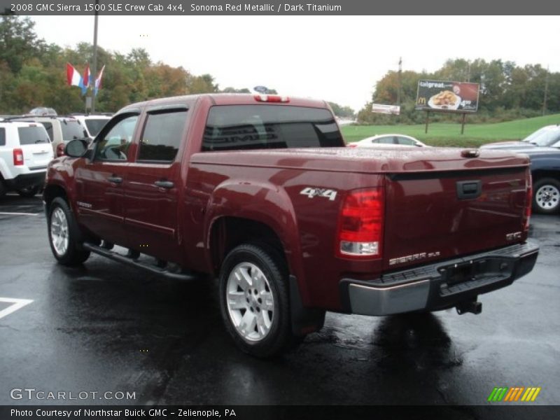 Sonoma Red Metallic / Dark Titanium 2008 GMC Sierra 1500 SLE Crew Cab 4x4