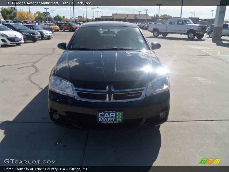 Black / Black/Red 2011 Dodge Avenger Mainstreet