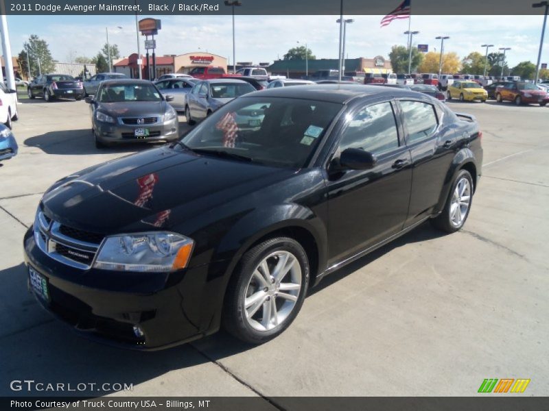 Black / Black/Red 2011 Dodge Avenger Mainstreet