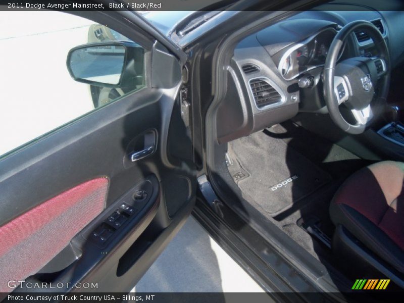Black / Black/Red 2011 Dodge Avenger Mainstreet