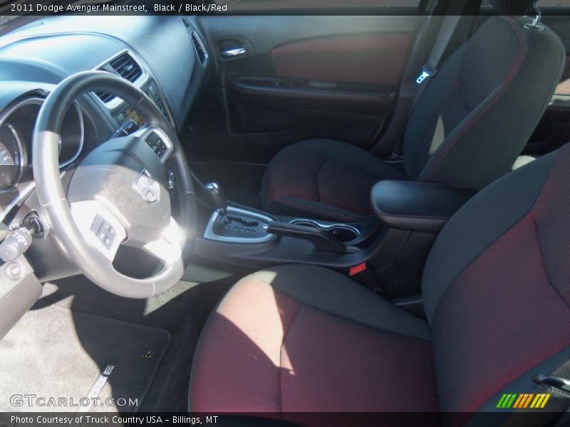 Black / Black/Red 2011 Dodge Avenger Mainstreet