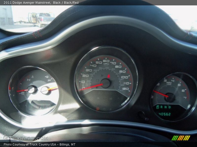 Black / Black/Red 2011 Dodge Avenger Mainstreet