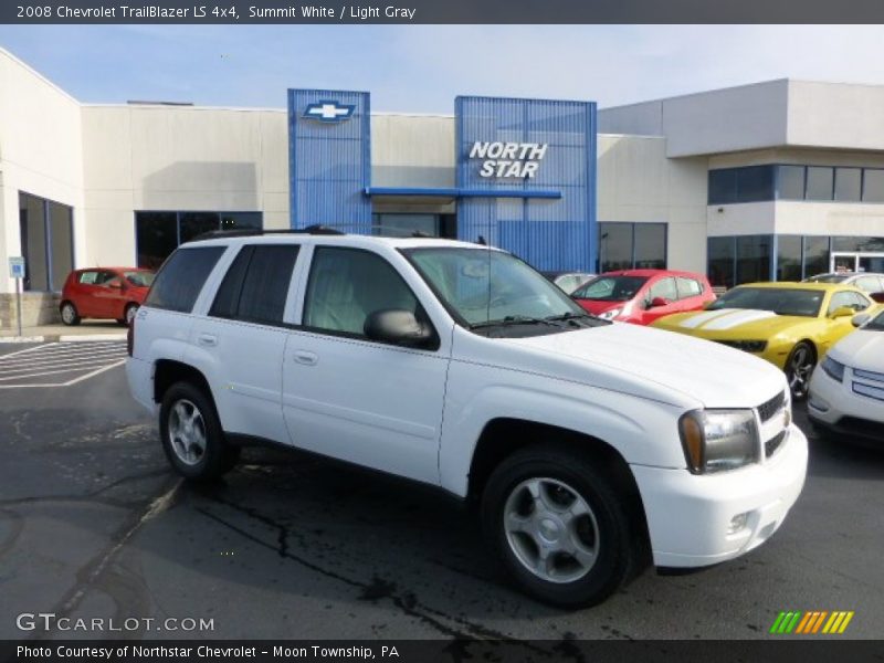 Summit White / Light Gray 2008 Chevrolet TrailBlazer LS 4x4