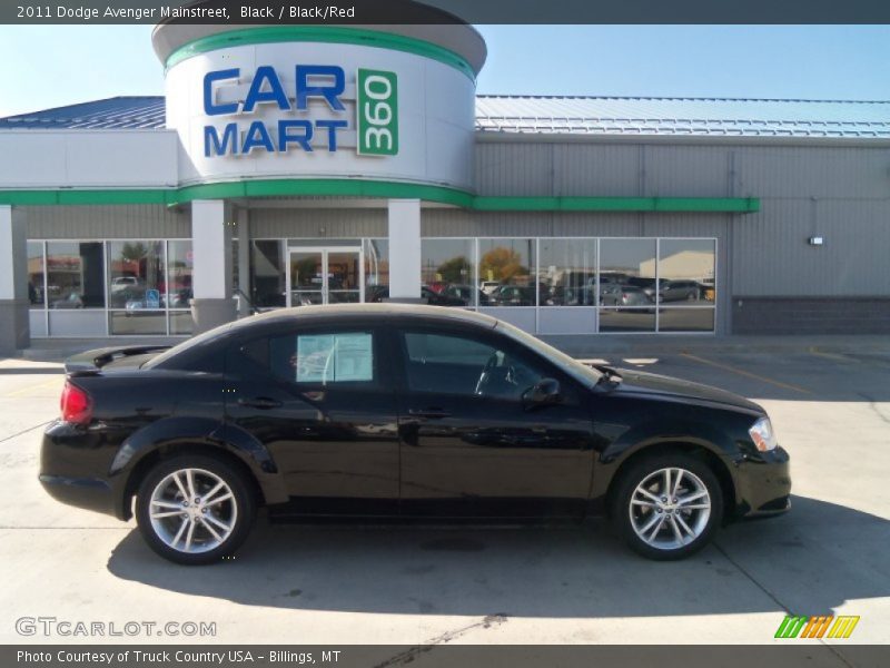 Black / Black/Red 2011 Dodge Avenger Mainstreet