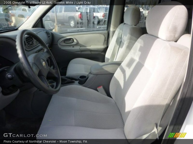 Summit White / Light Gray 2008 Chevrolet TrailBlazer LS 4x4