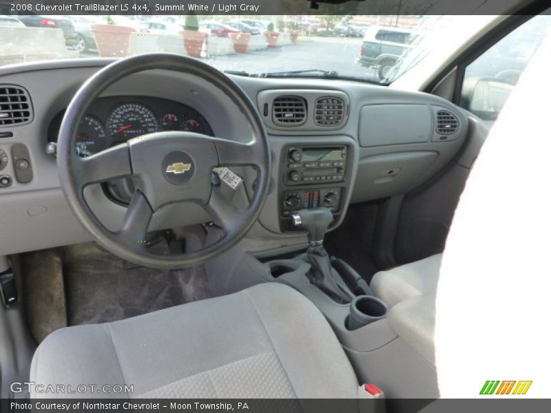 Summit White / Light Gray 2008 Chevrolet TrailBlazer LS 4x4