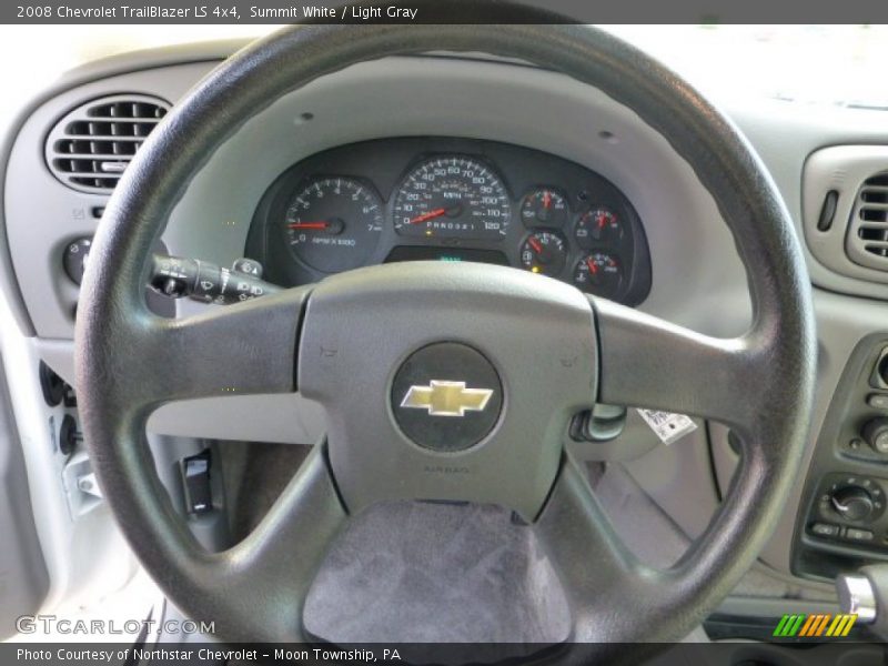 Summit White / Light Gray 2008 Chevrolet TrailBlazer LS 4x4