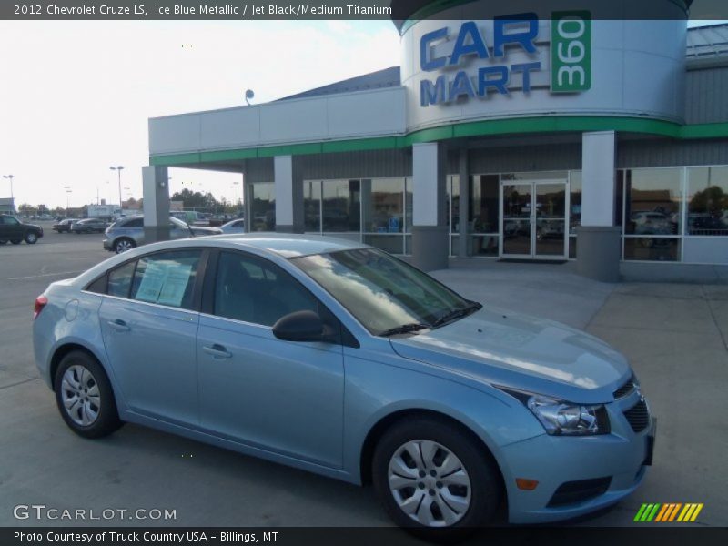 Ice Blue Metallic / Jet Black/Medium Titanium 2012 Chevrolet Cruze LS