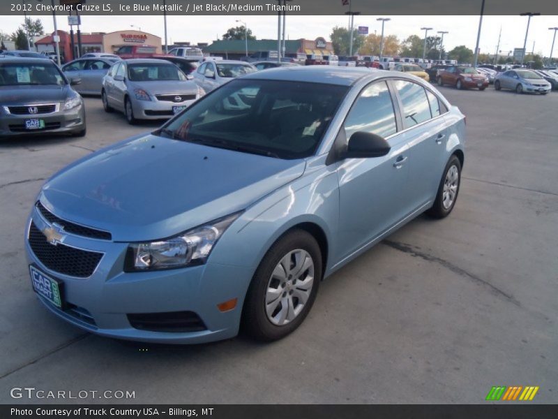 Ice Blue Metallic / Jet Black/Medium Titanium 2012 Chevrolet Cruze LS