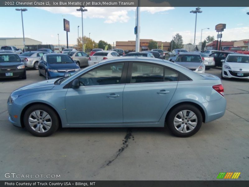 Ice Blue Metallic / Jet Black/Medium Titanium 2012 Chevrolet Cruze LS