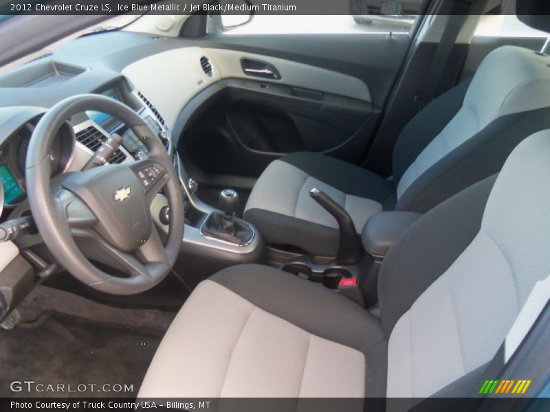 Ice Blue Metallic / Jet Black/Medium Titanium 2012 Chevrolet Cruze LS