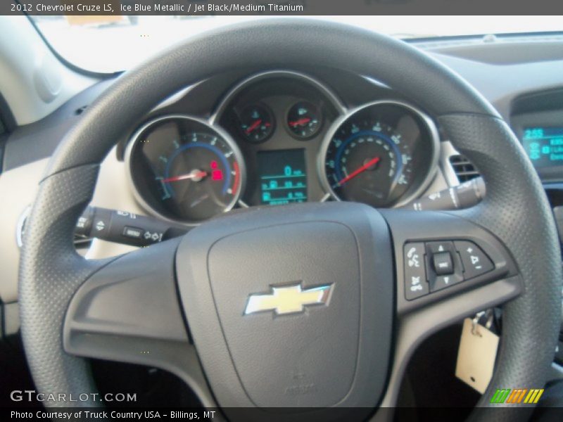 Ice Blue Metallic / Jet Black/Medium Titanium 2012 Chevrolet Cruze LS