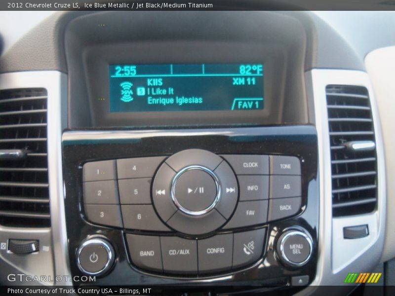 Ice Blue Metallic / Jet Black/Medium Titanium 2012 Chevrolet Cruze LS