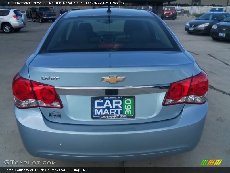 Ice Blue Metallic / Jet Black/Medium Titanium 2012 Chevrolet Cruze LS