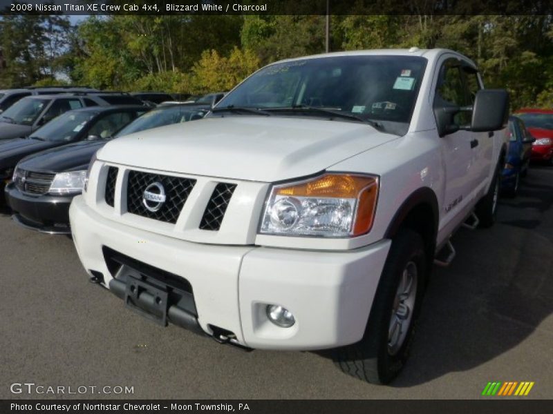 Blizzard White / Charcoal 2008 Nissan Titan XE Crew Cab 4x4