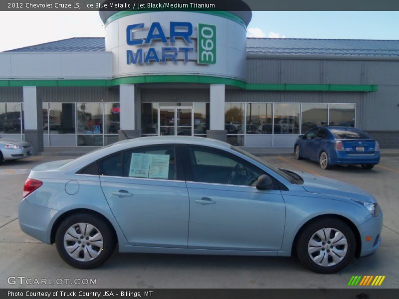 Ice Blue Metallic / Jet Black/Medium Titanium 2012 Chevrolet Cruze LS