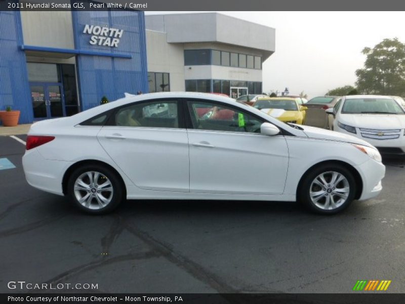 Pearl White / Camel 2011 Hyundai Sonata GLS