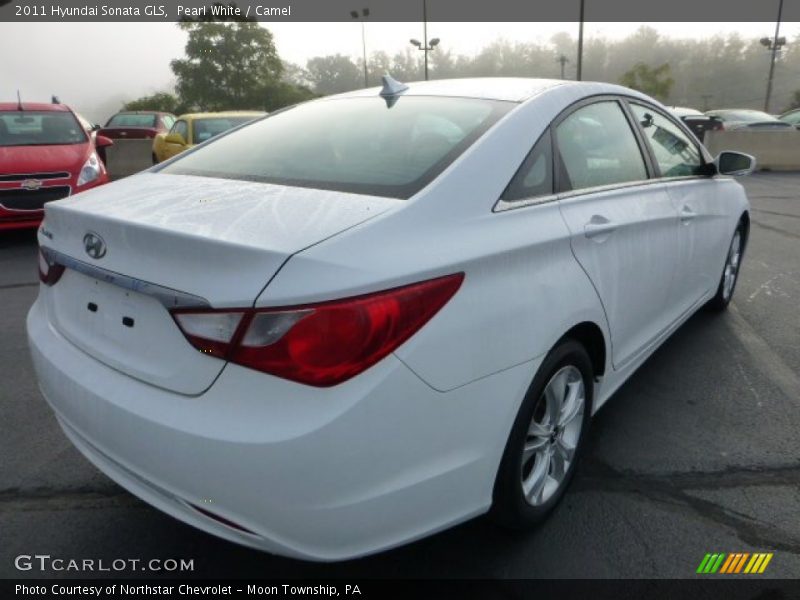Pearl White / Camel 2011 Hyundai Sonata GLS