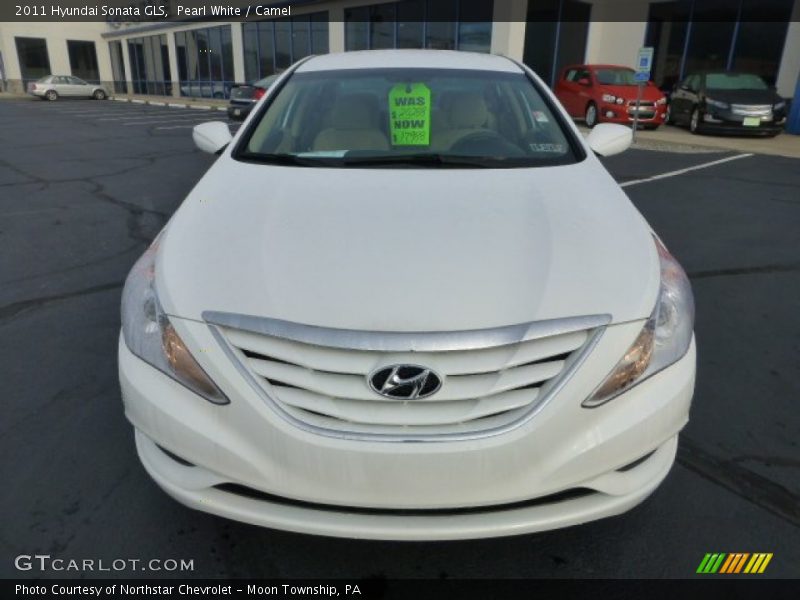 Pearl White / Camel 2011 Hyundai Sonata GLS