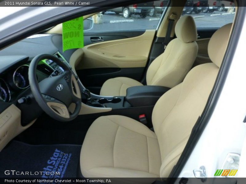 Pearl White / Camel 2011 Hyundai Sonata GLS