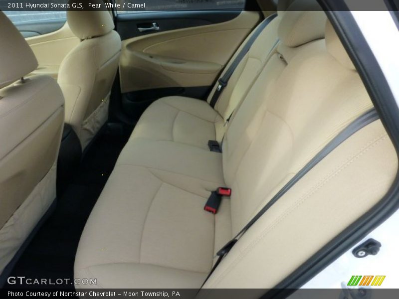 Pearl White / Camel 2011 Hyundai Sonata GLS