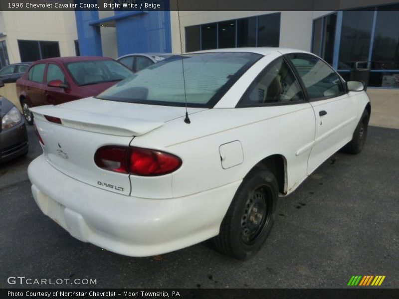 Bright White / Beige 1996 Chevrolet Cavalier Coupe