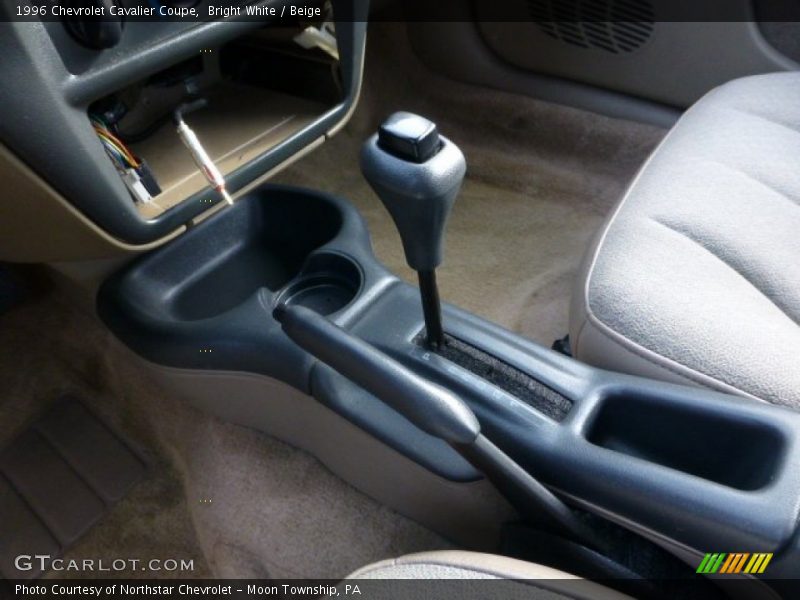 Bright White / Beige 1996 Chevrolet Cavalier Coupe