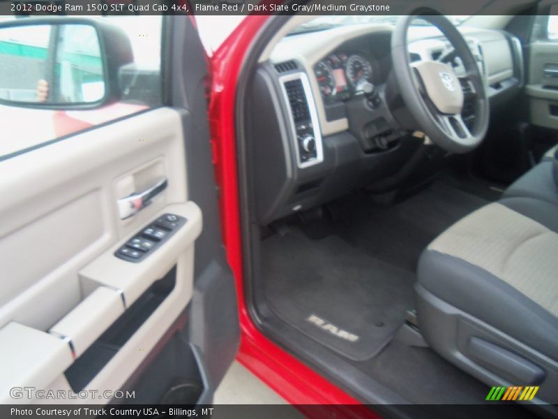 Flame Red / Dark Slate Gray/Medium Graystone 2012 Dodge Ram 1500 SLT Quad Cab 4x4