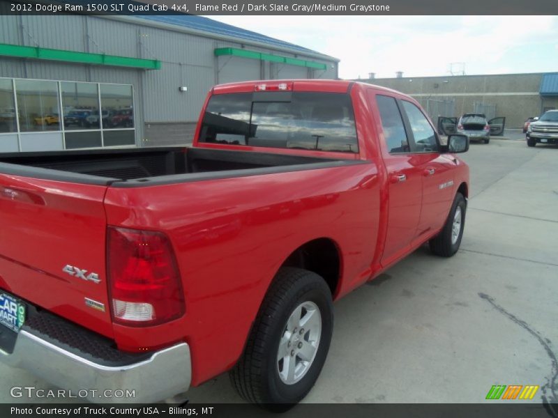 Flame Red / Dark Slate Gray/Medium Graystone 2012 Dodge Ram 1500 SLT Quad Cab 4x4