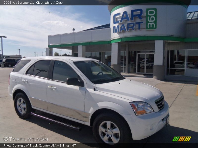 Clear White / Gray 2008 Kia Sorento LX