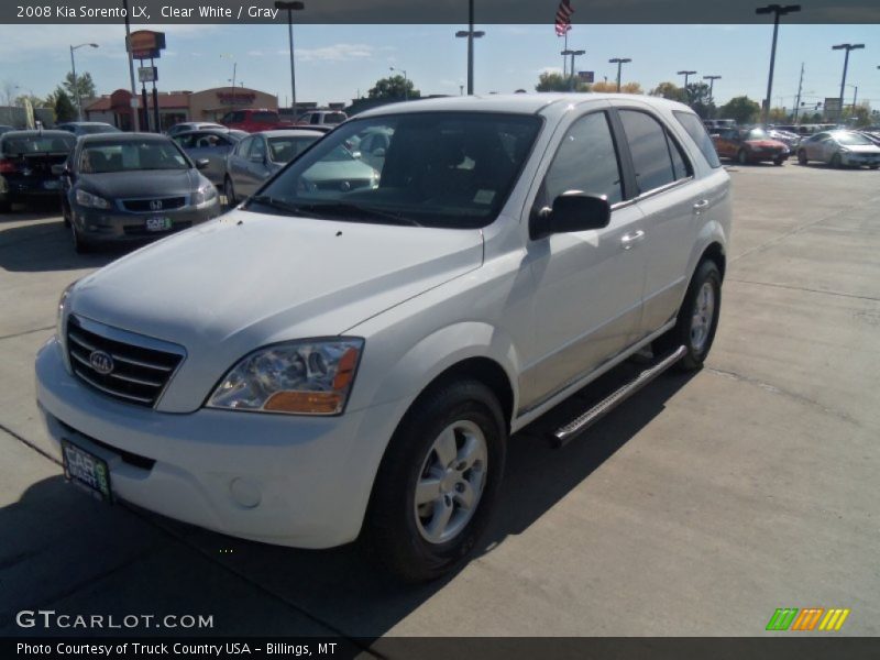 Clear White / Gray 2008 Kia Sorento LX