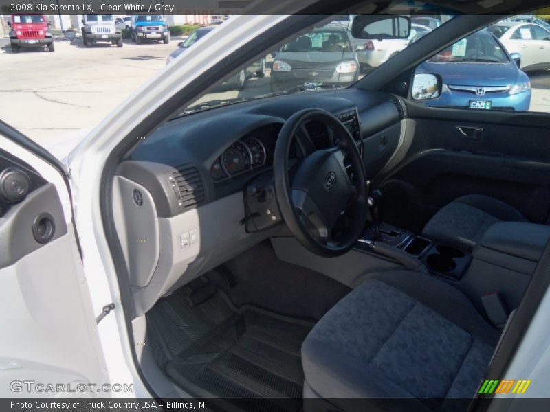 Clear White / Gray 2008 Kia Sorento LX