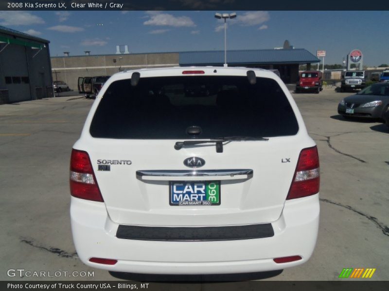 Clear White / Gray 2008 Kia Sorento LX