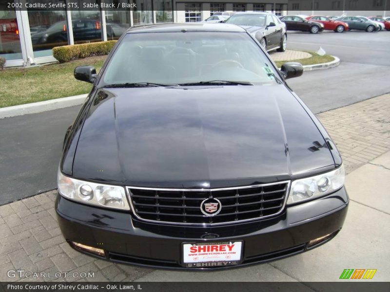 Sable Black / Black 2002 Cadillac Seville STS