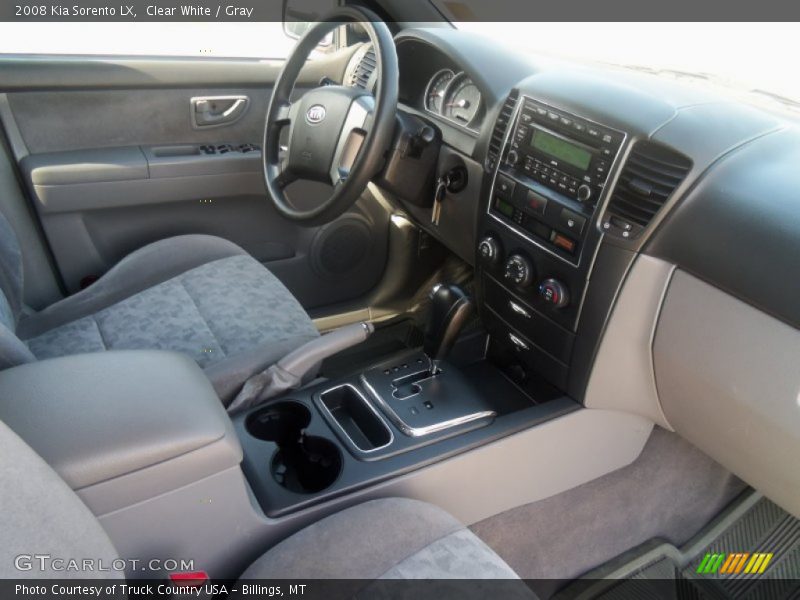 Clear White / Gray 2008 Kia Sorento LX