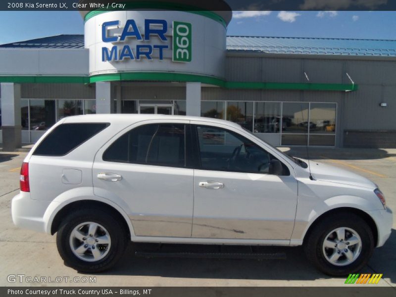 Clear White / Gray 2008 Kia Sorento LX