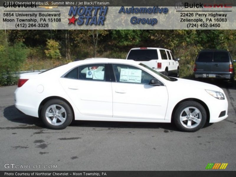 Summit White / Jet Black/Titanium 2013 Chevrolet Malibu LS