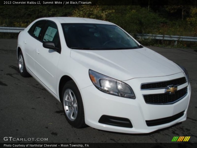 Summit White / Jet Black/Titanium 2013 Chevrolet Malibu LS