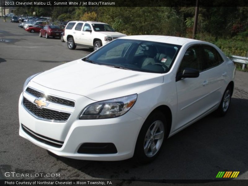 Summit White / Jet Black/Titanium 2013 Chevrolet Malibu LS