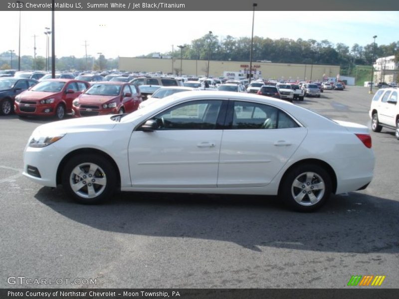 Summit White / Jet Black/Titanium 2013 Chevrolet Malibu LS