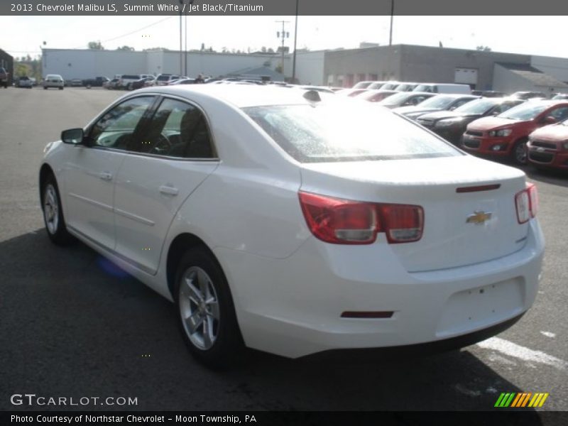 Summit White / Jet Black/Titanium 2013 Chevrolet Malibu LS