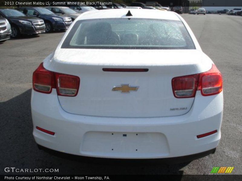 Summit White / Jet Black/Titanium 2013 Chevrolet Malibu LS