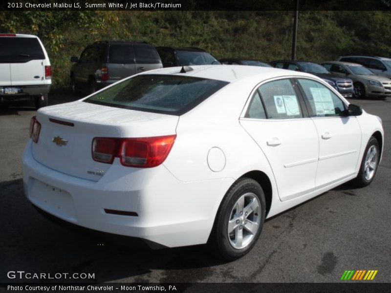 Summit White / Jet Black/Titanium 2013 Chevrolet Malibu LS