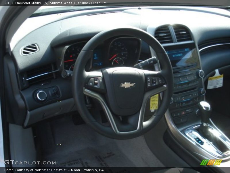 Summit White / Jet Black/Titanium 2013 Chevrolet Malibu LS