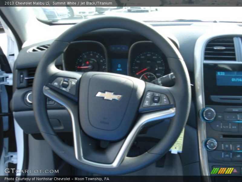 Summit White / Jet Black/Titanium 2013 Chevrolet Malibu LS