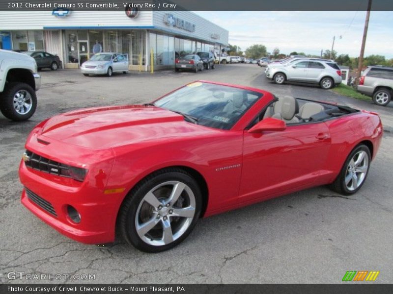 Victory Red / Gray 2012 Chevrolet Camaro SS Convertible